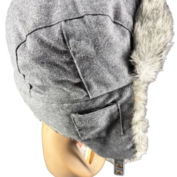 Spencer's Gifts Aviator Trapper Hat Faux Fur Trim Polyester Lining - Picture 2 of 9